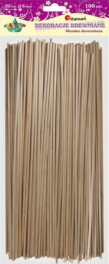 Titanum Dekorative Trepinner Pik 25 Cm. Diameter 3 Mm 100 Stk. Trefarge (Eb105)
