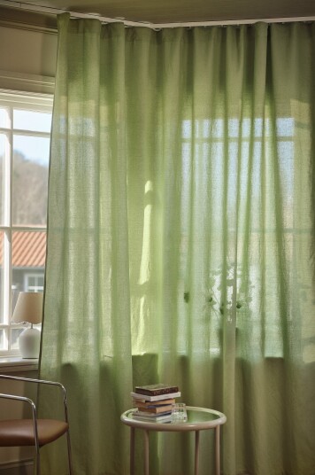 Jotex Gardin Linmiks 1lengde Ekstra Bred Lys grønn LINA 205466105300
