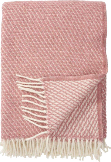 Klippan Yllefabrik Velvet ullpledd rose