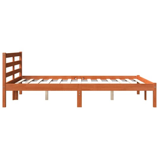 vidaXL Sengeramme brun 140x190 cm heltre furu 8721012361652
