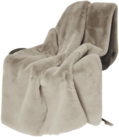Skinnwille Fluffy Pledd 120x180 Cm – Taupe