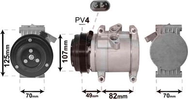 AC-kompressor VAN WEZEL 0800K039