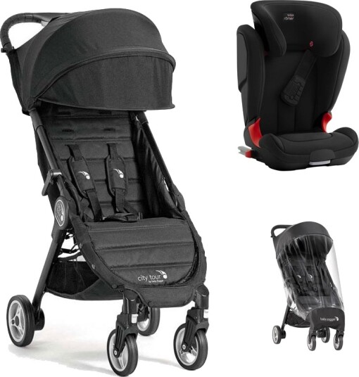 Britax Römer Reisepakke BabyJogger City Tour Onyx Inkl. Regntrekk + Britax Kidfix XP