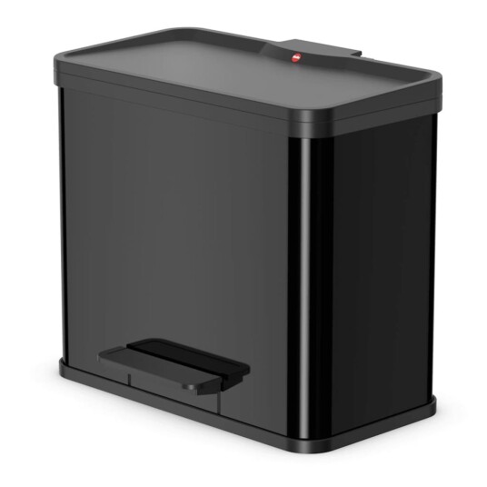 Hailo Pedalbøtte Oko Trio Plus størrelse L 3x9 L svart 0633-260