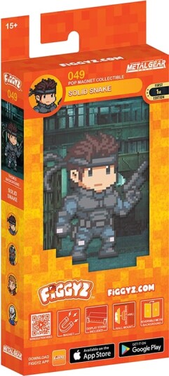 First 4 Figures pixel art magnetisk actionfigur Solid Snake