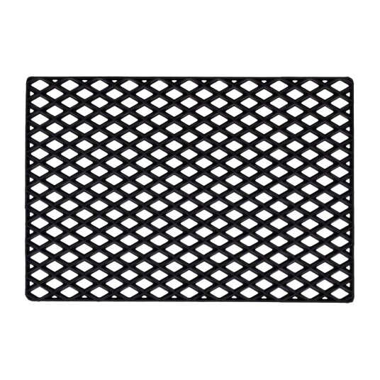 Dixie Black grid dørmatte 60 x 90 cm
