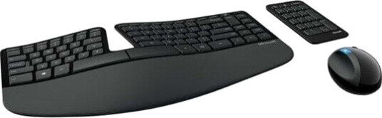 Microsoft Sculpt Ergonomic Desktop - Tastatur, Mus & Numerisk sett - Nordisk - Svart