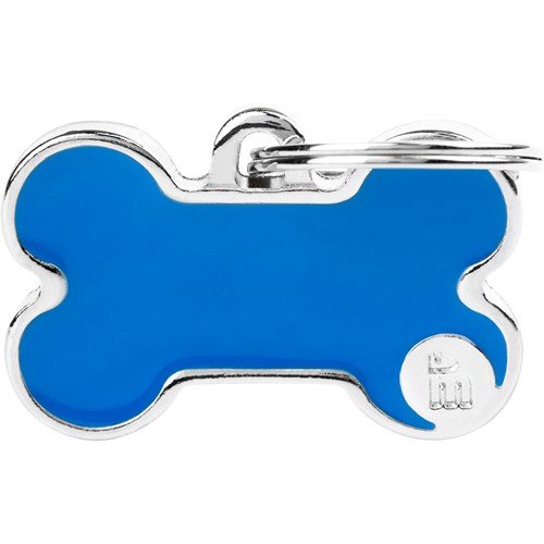 Myfamily Håndlaget ID-tag til Hund 48x31 mm Blå