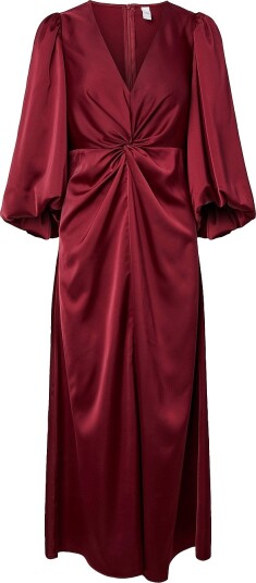 YAS Yasthea 3/4 Long Dress S. Noos   Burgundy   36
