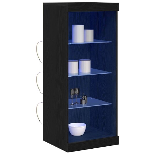 Sideboard med LED lamper Svart Eik 41x37x100 cm Sideboard med LED lamper Svart Eik 41x37x100 cm
