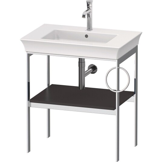 Duravit White Tulip Metallkonsoll 68,4x45x76 cm Grafitt Matt/Krom