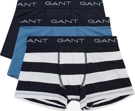 Gant Boksershorts Stripe Boxer Briefs 3 pakning Blå Gant Boksershorts Stripe Boxer Briefs 3 pakning Blå