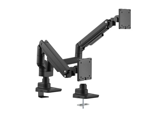 EQUIP Tischhalterung 17"-49"/ 2TFT je 20kg 360° Gasfeder  sw