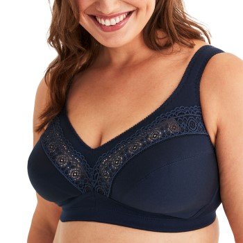 Swegmork BH Cotton Star Soft Bra Marine bomull C 100 Dame