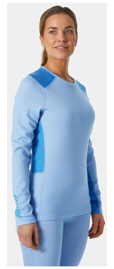 Helly Hansen Dame Lifa Merino Mellomvekt Crew Basislag Bl? XL marineblåXL