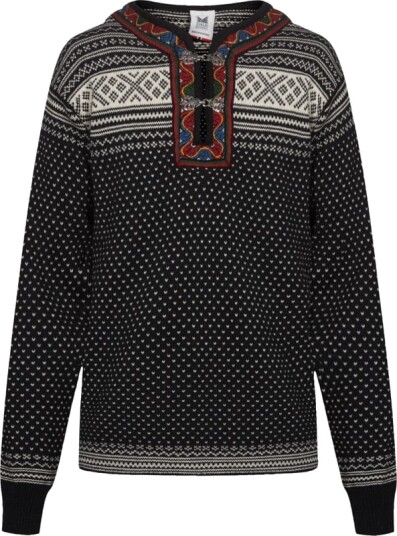 Dale of Norway Unisex Setesdal Sweater Norweigan Wool XS , Black/Offwhite