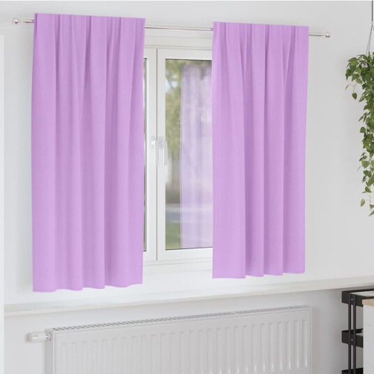  Gardiner med gardiner 2 pcs Lilla Polyester