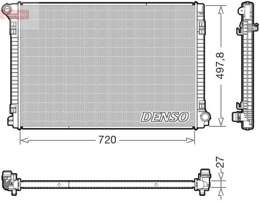 Radiator, motorkjøling DENSO DRM32063