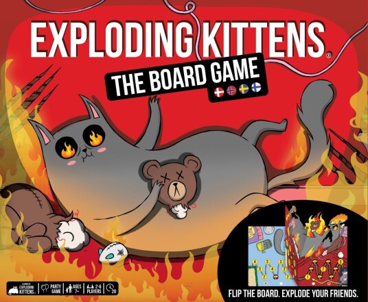 Exploding Kittens Brettspill - Nordisk Utgave av Asmodee Exploding Kittens Brettspill - Nordisk Utgave av Asmodee