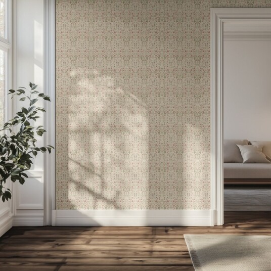 Tapet Beige Blomstermønster Tapet Beige Blomstermønster