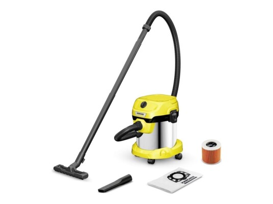 Kärcher Wd 2 Plus S V 15/4/18/C  Støvsuger  Kanister  Pose / Uten Pose  Gul