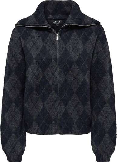 ONLY Onlmaroon Ls Zip Collar Cardigan Knt NIGHT SKY L