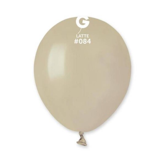 084 Gemar lateksballonger / Kaffe Late 13 cm 100stk