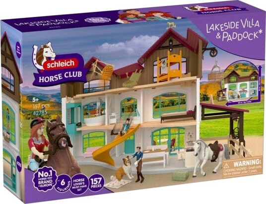 Schleich Lakeside Villa & Paddock Lekesett med Hestefiguriner