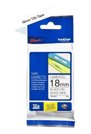 Brother TZE241 Black/White Tape 18mm Brother TZE241 Black/White Tape 18mm