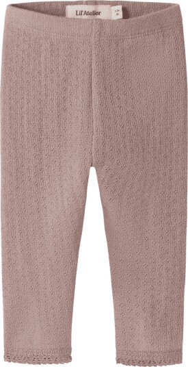 Lil' Atelier Nbfnora leggings i ull/silke til baby, Fawn (86) 86