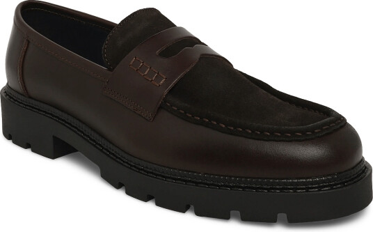 Bianco Biajeff Penny Loafer Leather Mix   Brown   44