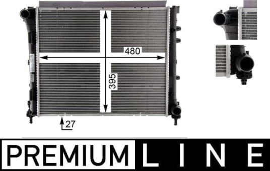MAHLE CR 1586 000P Radiator, motorkjøling