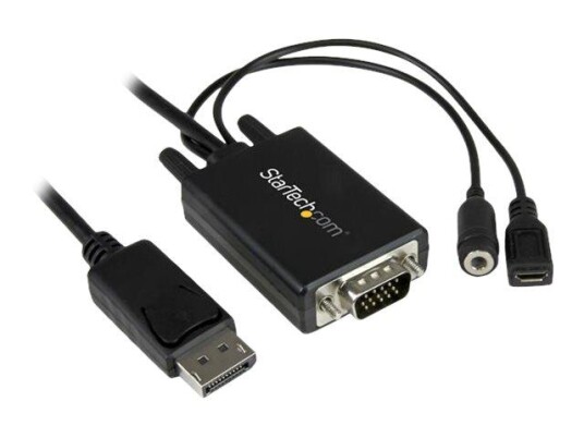 StarTech 6 ft / 2m DisplayPort to VGA Adapter Cable with Audio - DisplayPort-adapter - 2 m StarTech 6 ft / 2m DisplayPort to VGA Adapter Cable with Audio - DisplayPort-adapter - 2 m