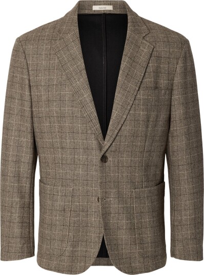Selected Slmreg Landon Wool Blnd Classic Blz Noos BROWNIE 48