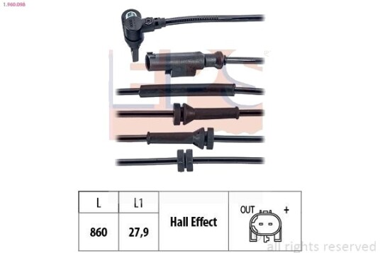 Sensor ABS EPS 1.960.098