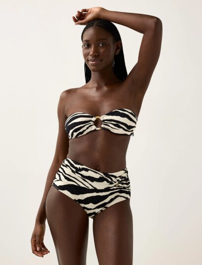 Lindex Bikini Bottom With High Waist Cream S