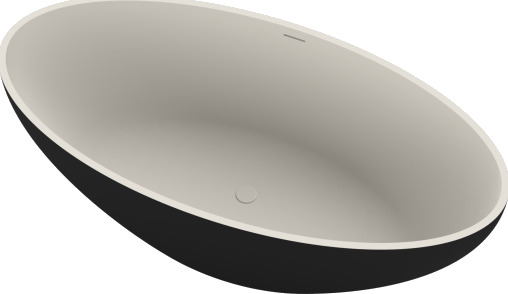 Ideavit Badekar SolidEllipse Matt Svart/Hvitt 180x88cm Ideavit Badekar SolidEllipse Matt Svart/Hvitt 180x88cm