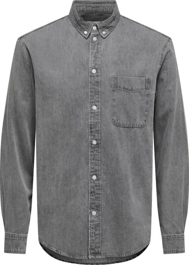 ONLY & SONS Onsorson Regular Yfm Dnm Shirt Noos Grey XS