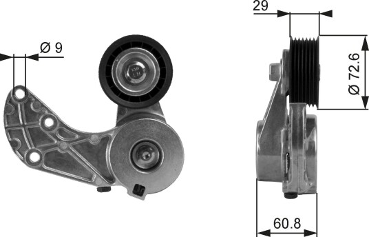 GATES T38317 Strammehjul, kilerem