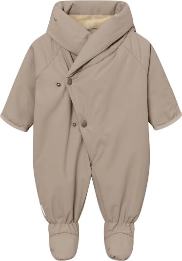 MINI A TURE Matfianna Fleece Lined Winter Pramsuit. Grs   Brown   68