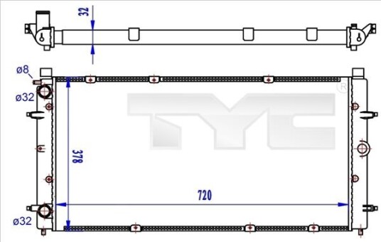 Radiator TYC 737 0059 R Radiator TYC 737 0059 R