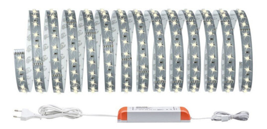 MaxLED 500 LED Strip Varm hvit Grunnsett 30W 2700 Kelvin    5 meter   Sølv