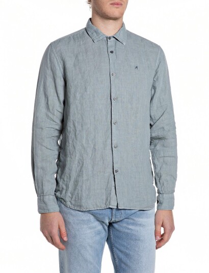 Replay Shirt Regular Grey L Replay Shirt Regular Grey L