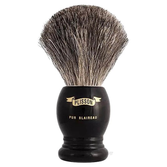 Plisson Shaving Brush, Russian Grey Badger & Black AcrylSize 12