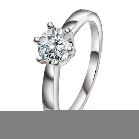 Olivia, Ring i 585 hvitt gull med diamant 1,0 ct TWSI, størrelse 54