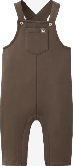 Mango Cotton Dungarees With Pocket DARK BROWN 12-18M