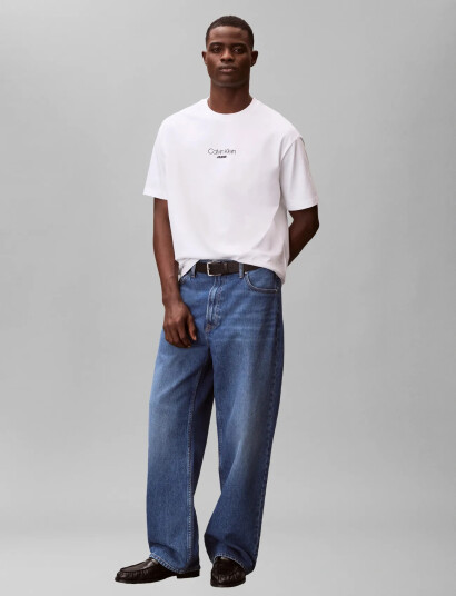 Calvin Klein Jeans Ss 16S Rlxd Fit Ckj Graphic Tee White S