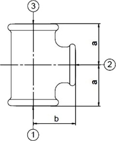 Odlewnia Zawiercie Tee B1 3/4" Galvanisert - 13805