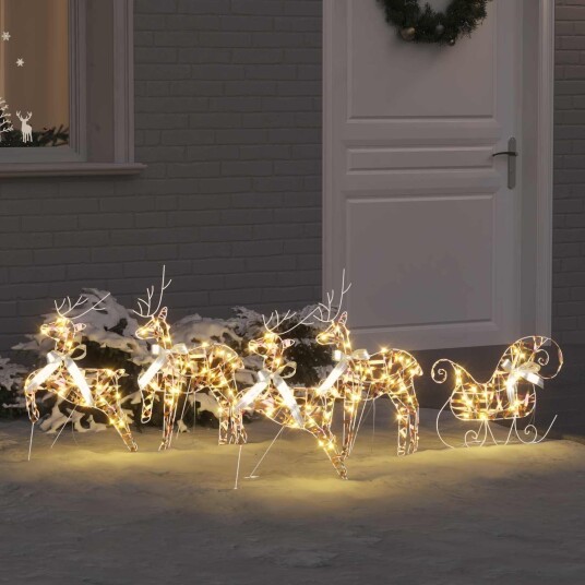 LED Reinsdyr med 40 LED 5 pcs Flerfarget PET
