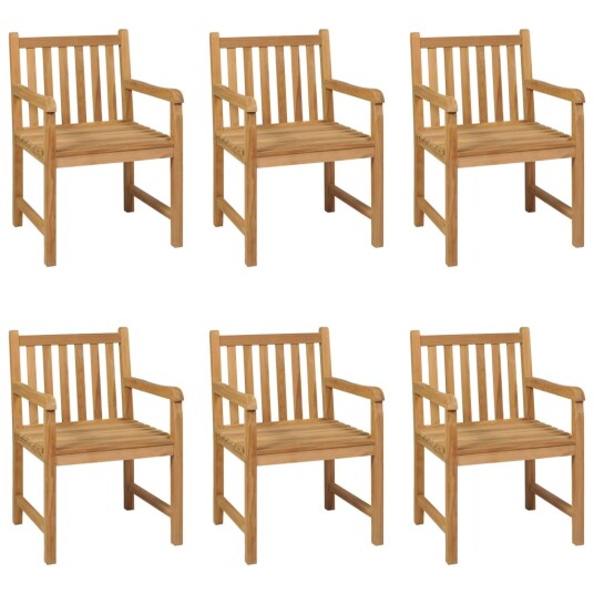 vidaXL Utendørs spisestue 7 deler heltre teak